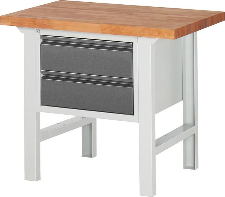 Établi RAU, Série Basic 7 Modèle 7125-1 B1000xT700xH840mm RAL7035/7016