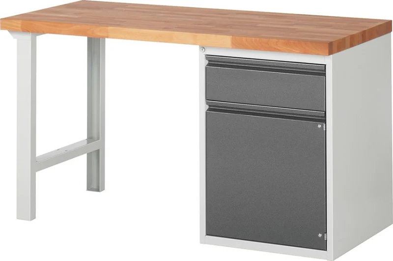 Établi RAU, Série Basic 7 Modèle 7502-1 B1500xT700xH840mm RAL7035/7016