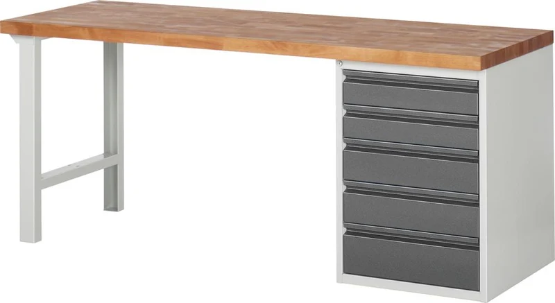 Établi RAU, Série Basic 7 Modèle 7513-1 B2000xT700xH840mm RAL7035/7016