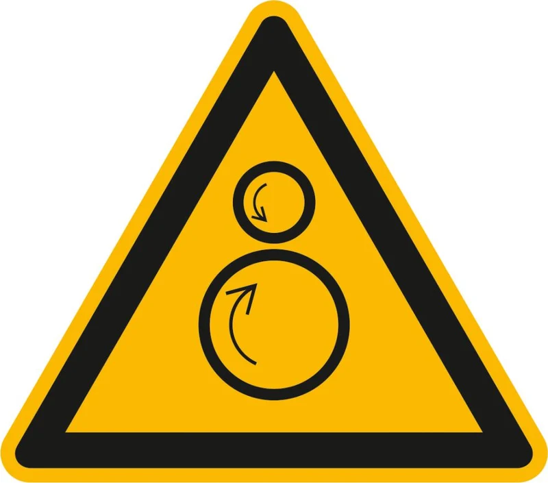 Panneau d'avertissement NEUTRE, feuille SL 100 mm Avertissement de rouleaux contrarotatifs SafetyMarking