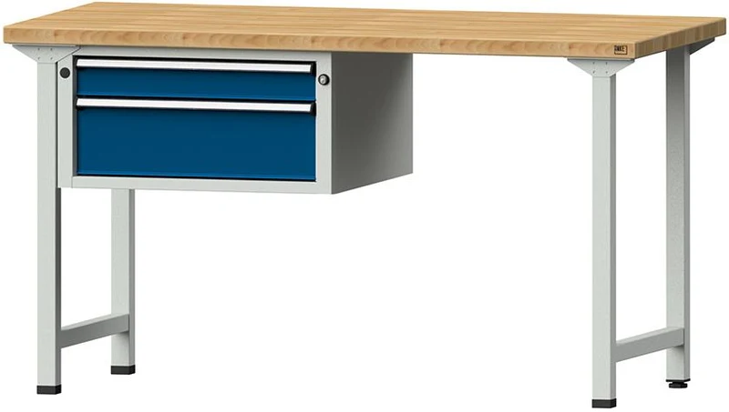 ANKE, ÉTABLI COMBINÉ V/T 2000 MM MODÈLE 521 V- RAL 7035 / RAL 5010