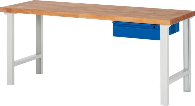 Établi RAU, Basic B2000xP700xH840mm RAL 7035/5010 BMP: 40mm 1 tiroir