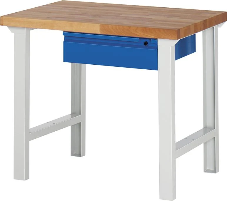 Établi RAU, Basic B1000xP700xH840mm RAL 7035/5010 BMP: 40mm 1 tiroir