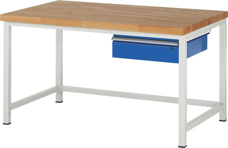 Établi RAU, L1500xP900mm avec 1 tiroir 150, gris/bleu