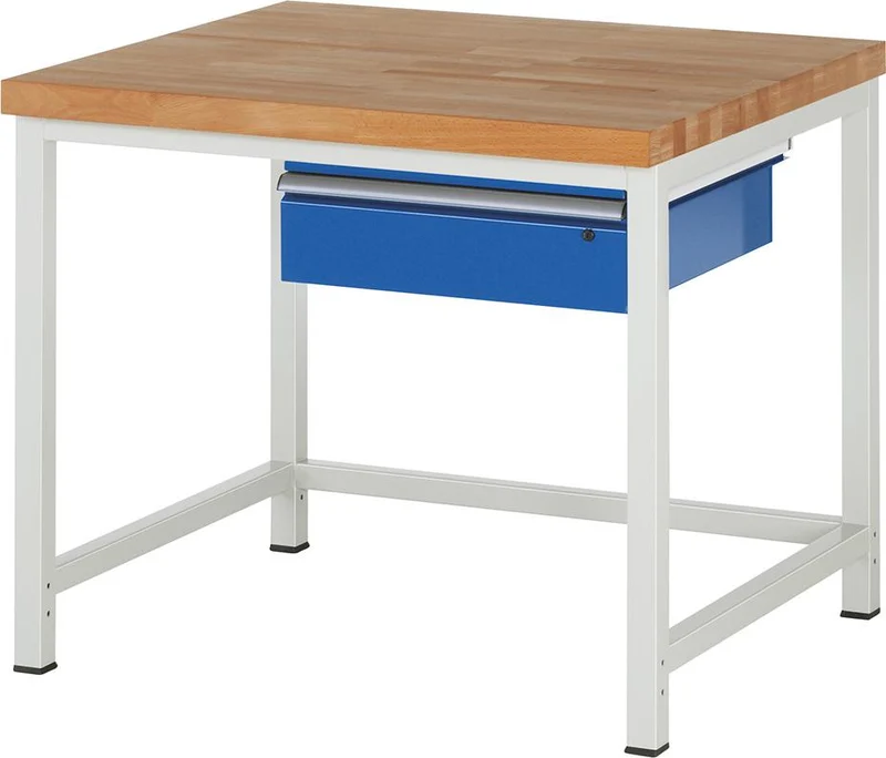 Établi RAU, L1000xP900mm avec 1 tiroir 150, gris/bleu