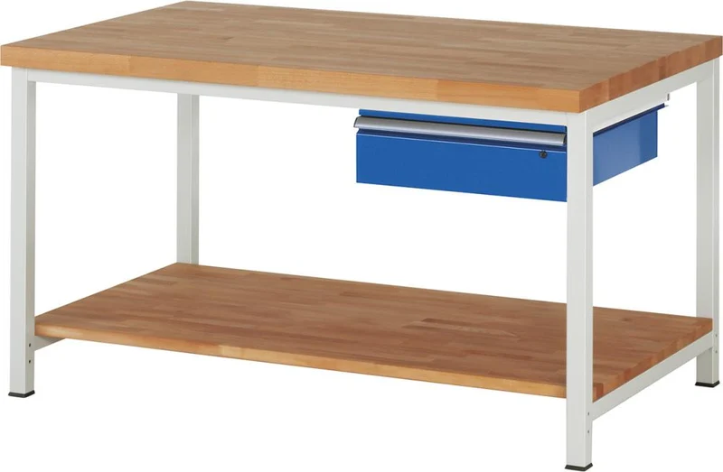 Établi RAU, L1500xP900mm avec 1 étagère 150 et étagère T75