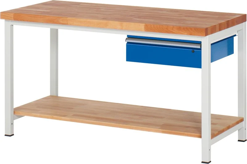 Établi RAU, L1500xP700 avec 1 tiroir 150 et plateau de rangement T557