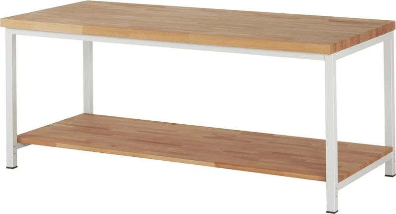 Établi RAU, L2000xP900mm avec étagère hêtre T757