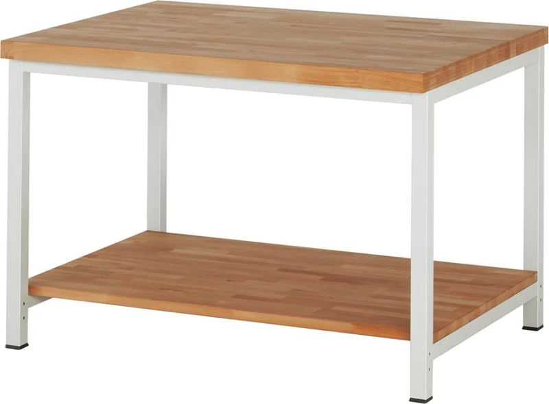 Établi RAU, L1250xP900mm avec étagère hêtre T757