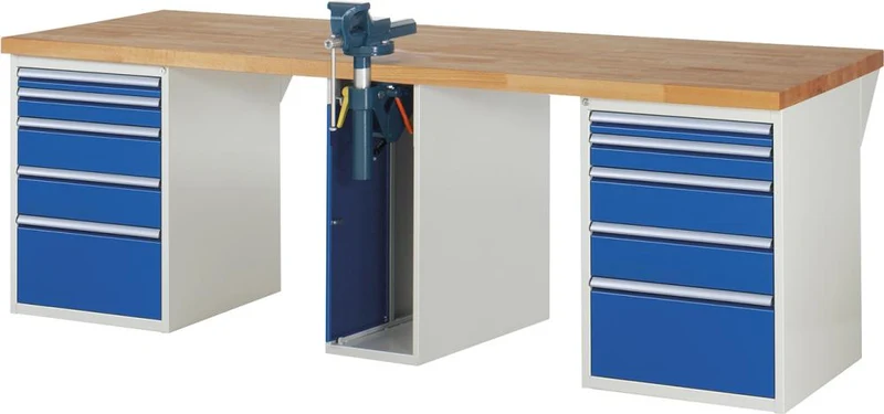 Établi RAU, Série 7000 Modèle 7511-0 L2500 x P900 x H840 mm