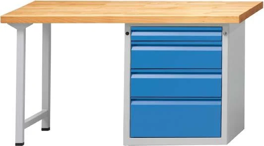 ANKE, ÉTABLI COMBINÉ E 1500 MM MODÈLE 807 E- RAL 7035 / RAL 5012
