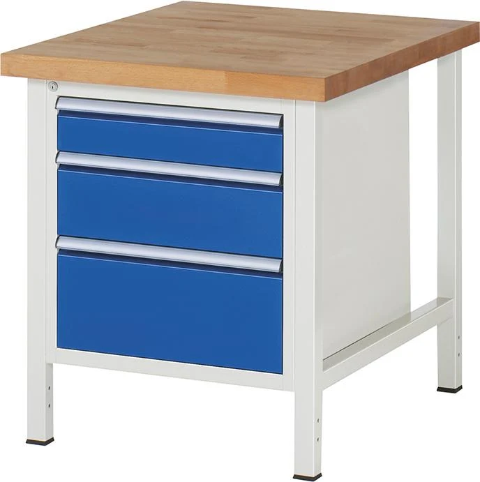Établi RAU, L750xP900 avec 3 tiroirs 120/180/240, gris