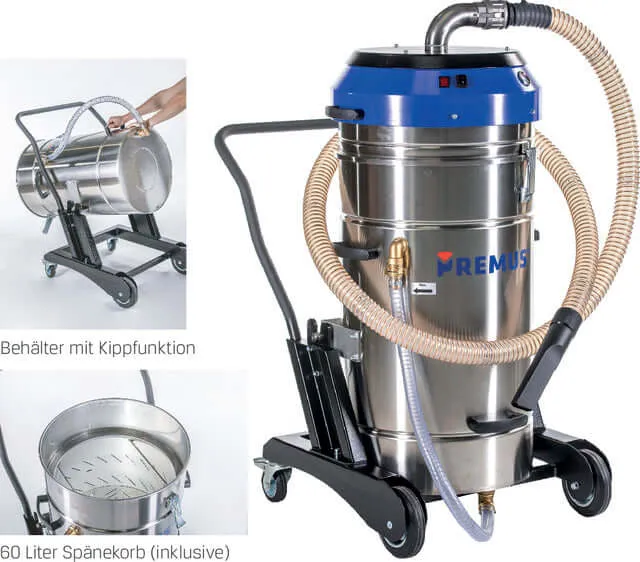 Aspirateur de copeaux-liquides version standard, contrôle de niveau optique