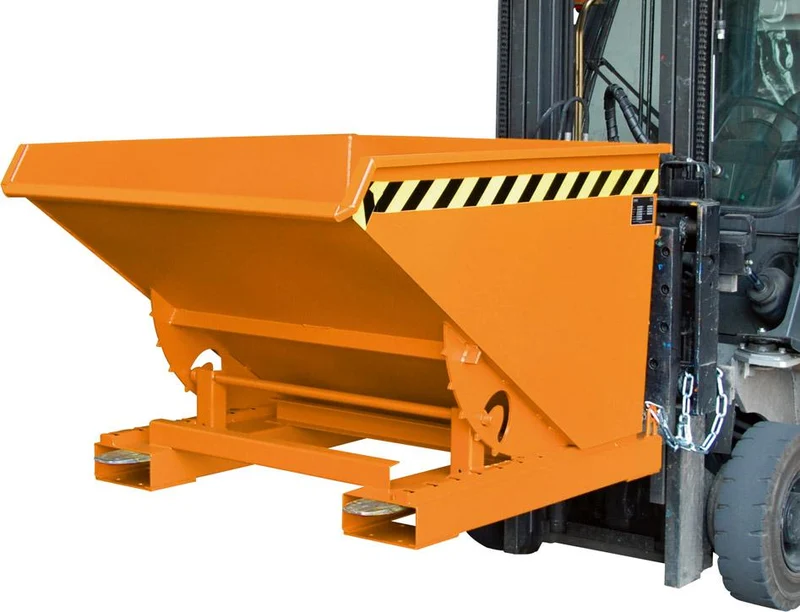 Benne basculante BAUER, EXPO 600 l B1070xP1260xH835 mm RAL2000 Capacité de charge 1000kg