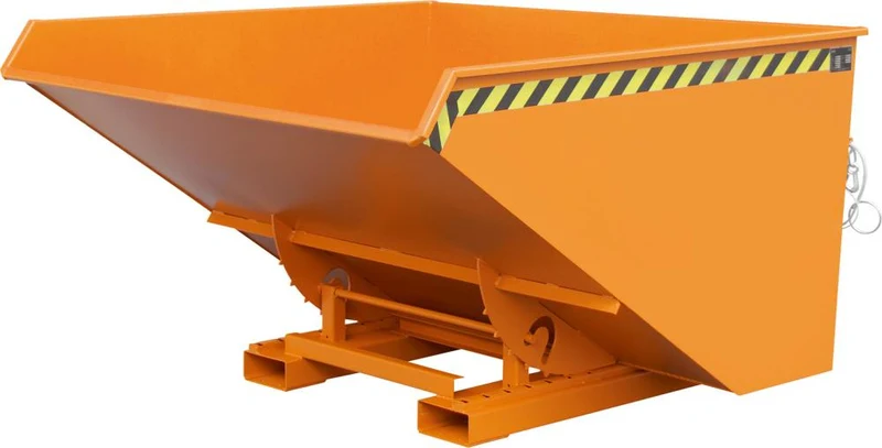 Benne basculante BAUER, EXPO 2100 l B1870xP1720xH1095 mm RAL2000 Capacité de charge 1500kg