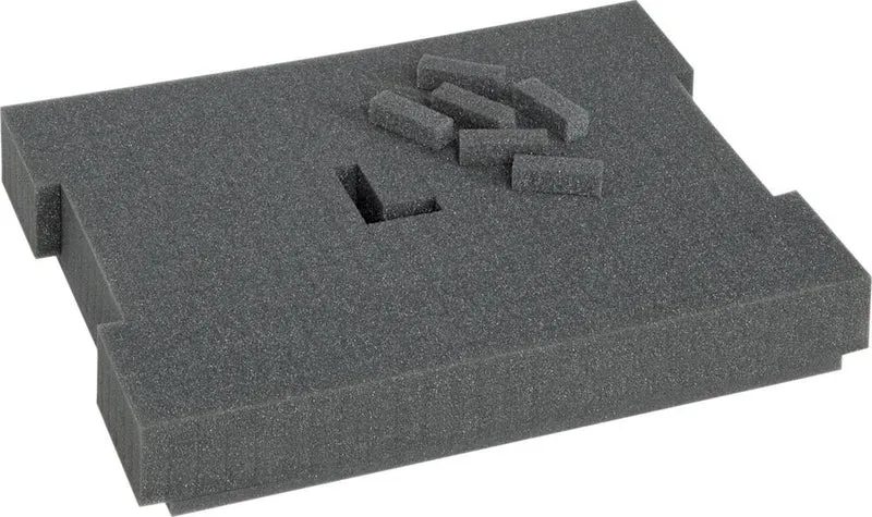 L-BOXX NEUTRE, mousse alvéolée pour 136 B405xP315xH85 mm pré-perforée