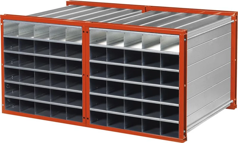 Rayonnage alvéolaire NEUTRE, RWR-16/1 1000x1000x1000 16 compartiments RAL 2004