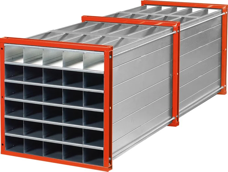 Rayonnage alvéolaire NEUTRE, RWR-30/3 1000x1000x3000 30 compartiments RAL 2004