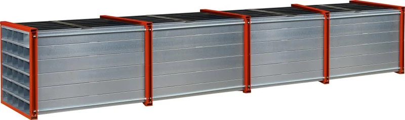 Rayonnage alvéolaire NEUTRE, RWR-30/6 1000x1000x6000 30 compartiments RAL 2004