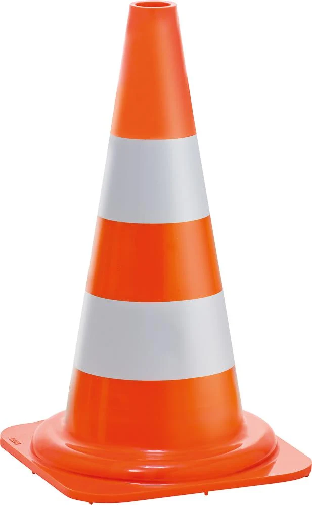 Cône de signalisation NEUTRE, PVC orange 500 mm