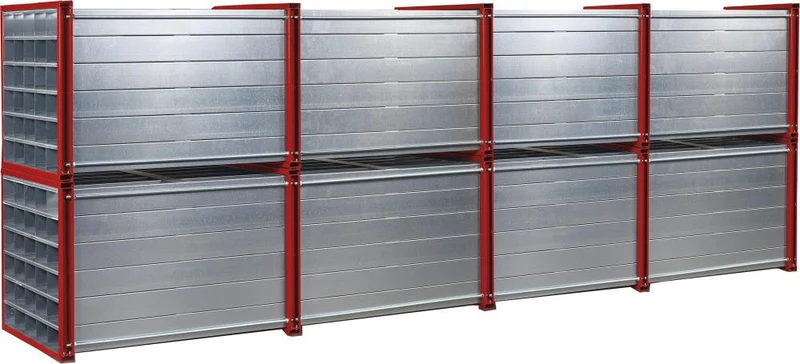 Rayonnage alvéolaire NEUTRE, RWR-30/6 1000x1000x6000 30 compartiments RAL 3000
