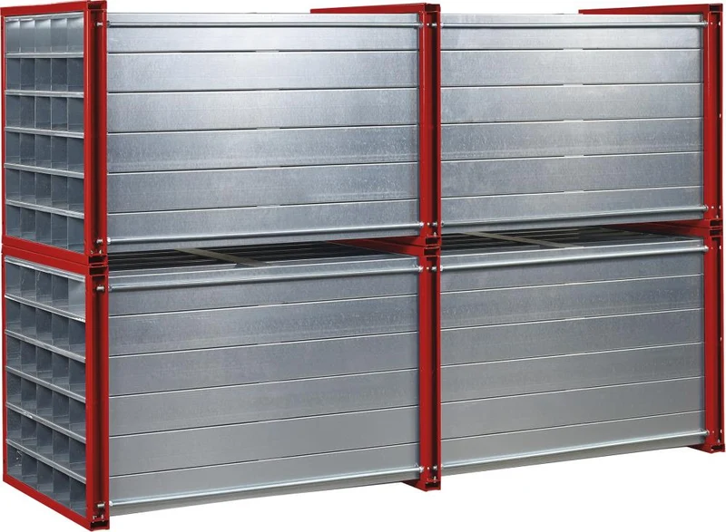 Rayonnage alvéolaire NEUTRE, RWR-30/3 1000x1000x3000 30 compartiments RAL 3000