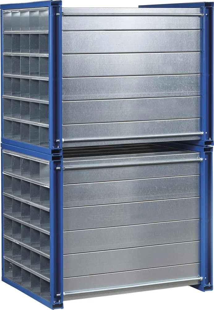 Rayonnage alvéolaire NEUTRE, RWR-16/1 1000x1000x1000 16 compartiments RAL 5010