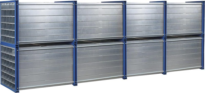 Rayonnage alvéolaire NEUTRE, RWR-16/6 1000x1000x6000 16 compartiments RAL 5010