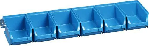Ensemble de bacs de rangement PRECITOOL, bleu 613x165x75 mm allit