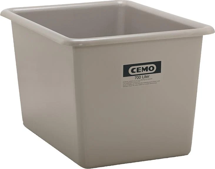 Récipient rectangulaire CEMO, 700 litres gris