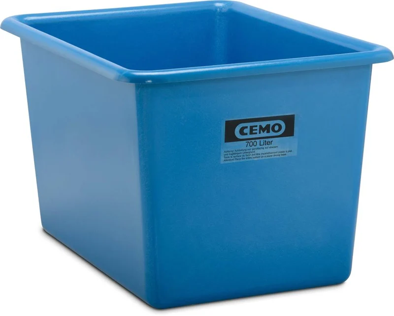 Récipient rectangulaire CEMO, 700 litres bleu