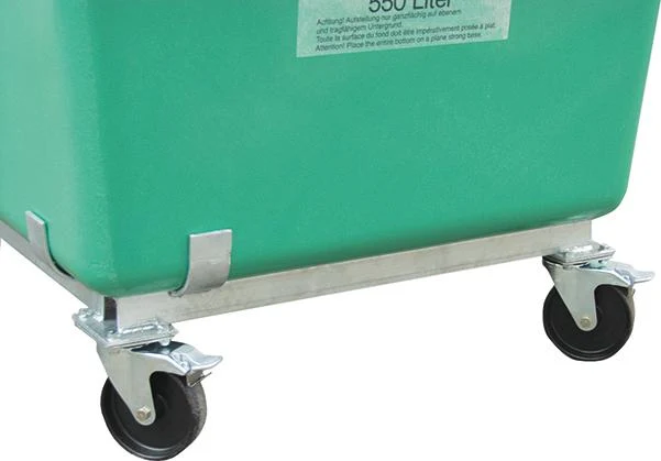 Châssis à roulettes directrices CEMO, pour conteneur 1100 l CEMO