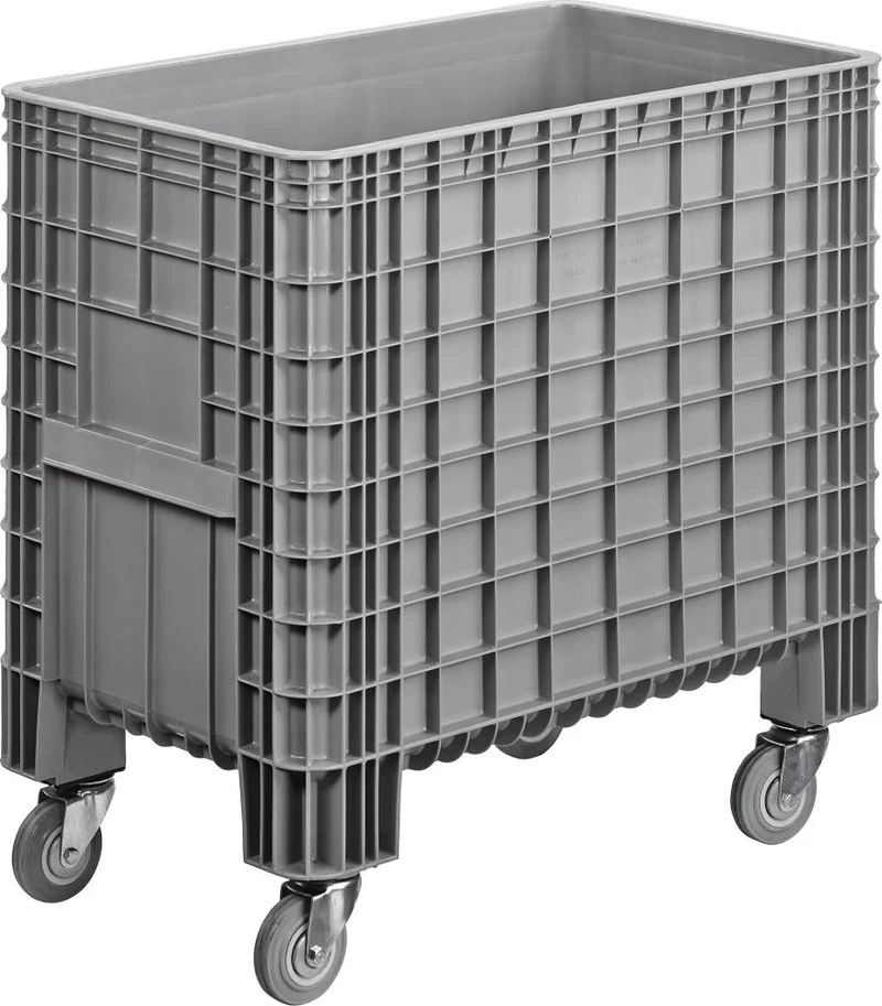 Grand conteneur NEUTRE, PE, 4 roues 1030x600x980mm, gr