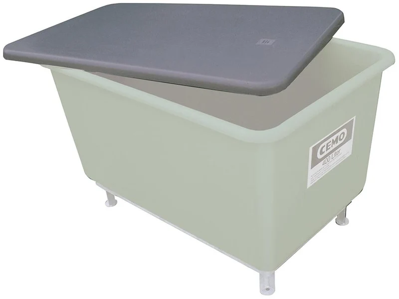 Couvercle plat CEMO, pour conteneur 3300 l gris CEMO