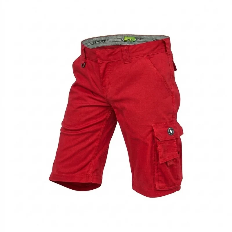 Teamline Cargo Work Shorts Red