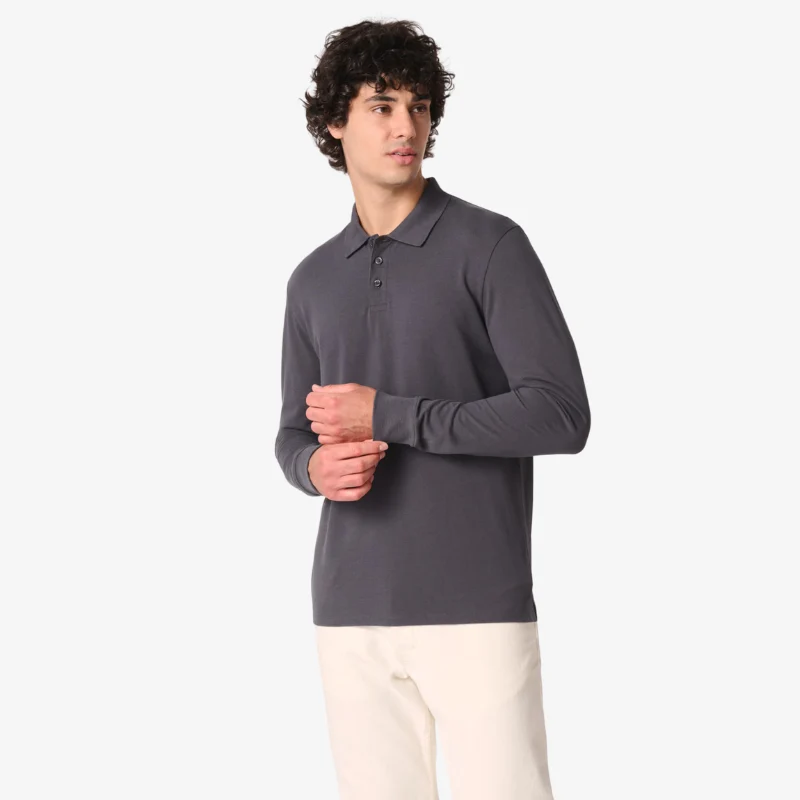 Polo de Travail Piqué Homme Manches Longues - IDEAL BASIC BRAND