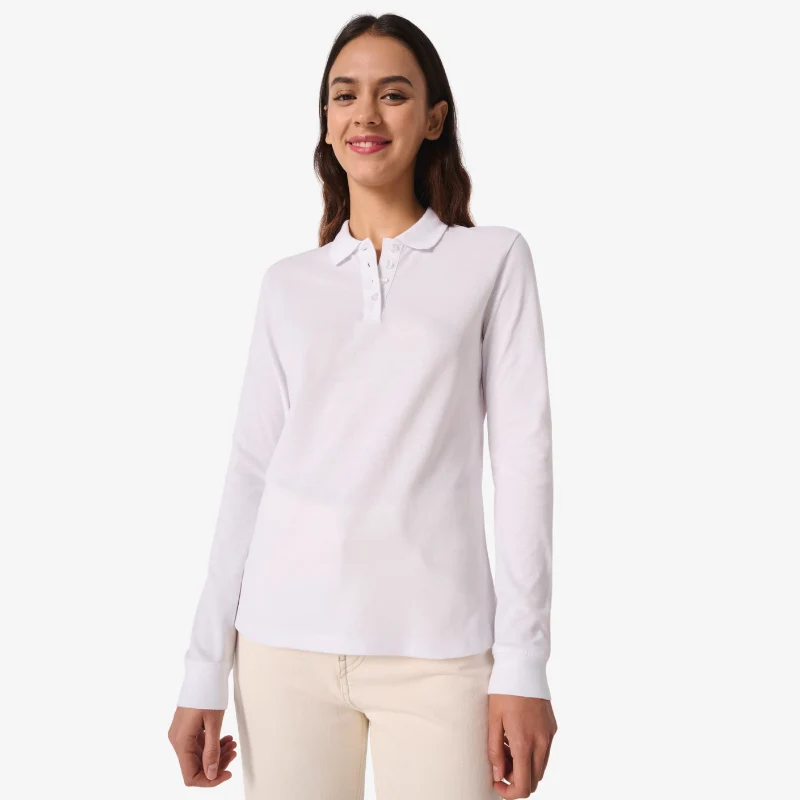 Polo de Travail Piqué Femme Manches Longues - IDEAL BASIC BRAND