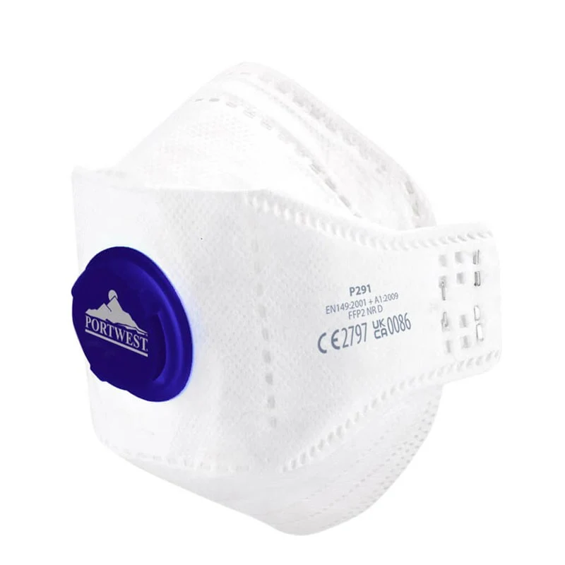Masque Pliable FFP2 avec Valve (10 Unités) - PORTWEST