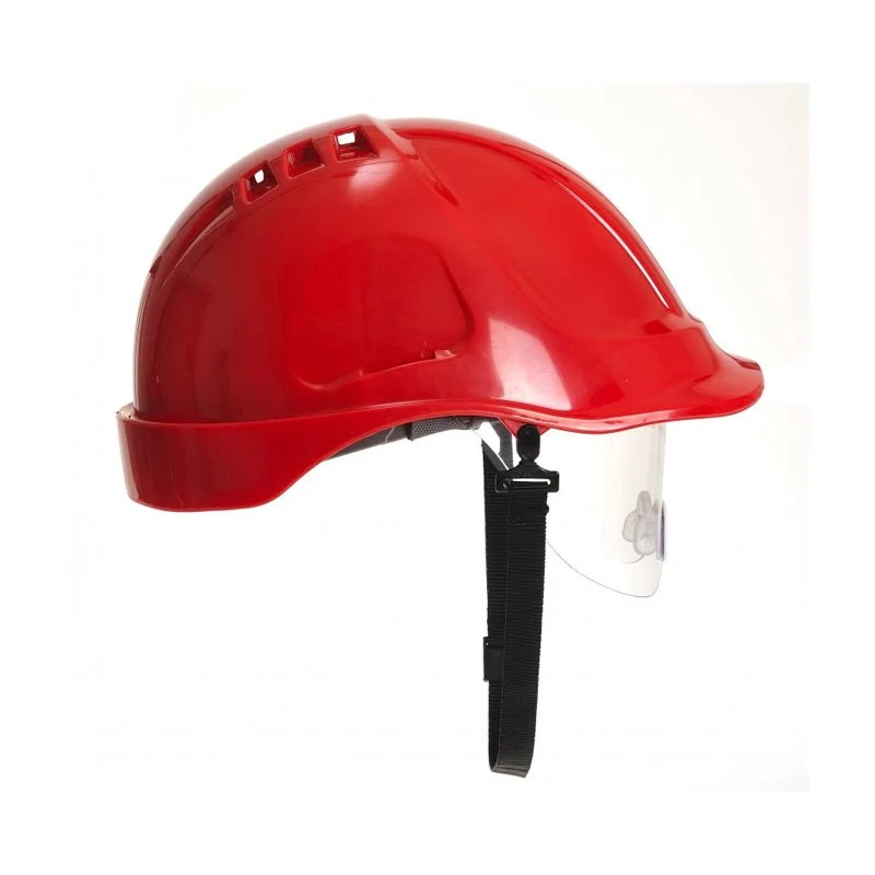 Casque de Chantier Endurance Visor Rouge - PORTWEST