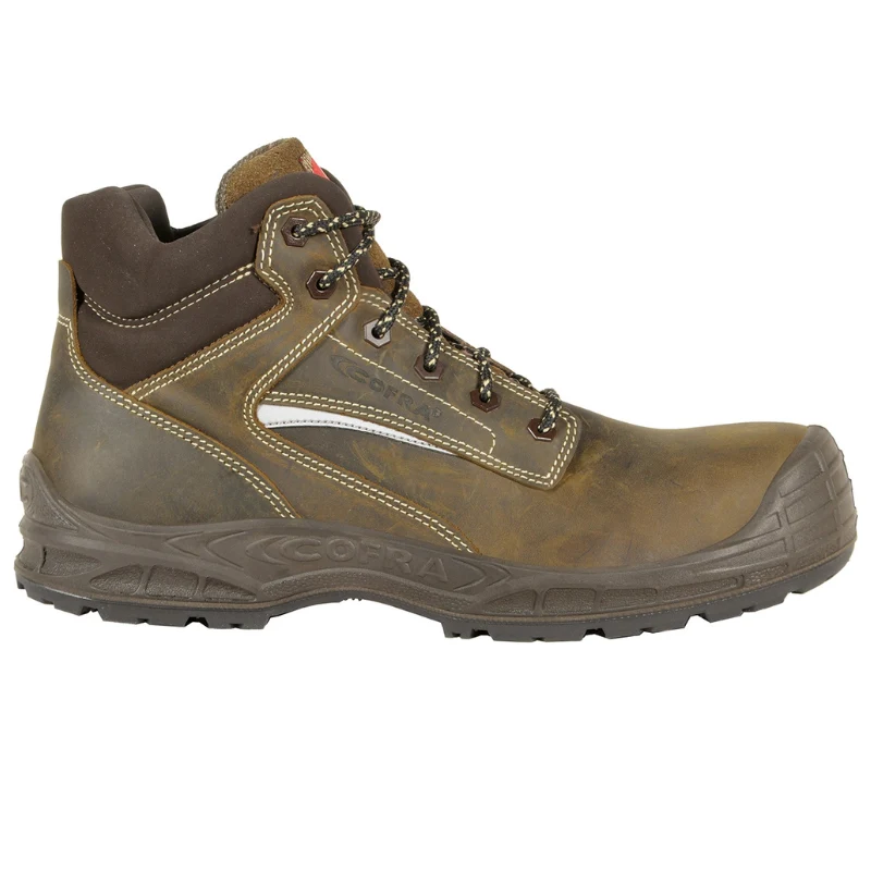 Chaussures de Sécurité Unisexe Montpellier Marron UK S3S CI SC FO SR - COFRA