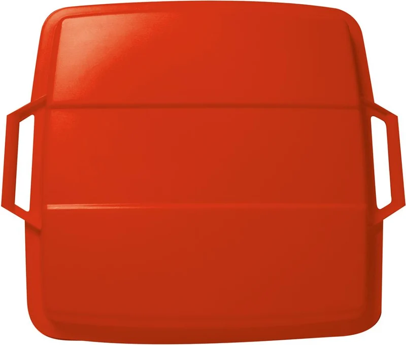 Couvercle NEUTRE, 90 l rouge pour conteneur de transport