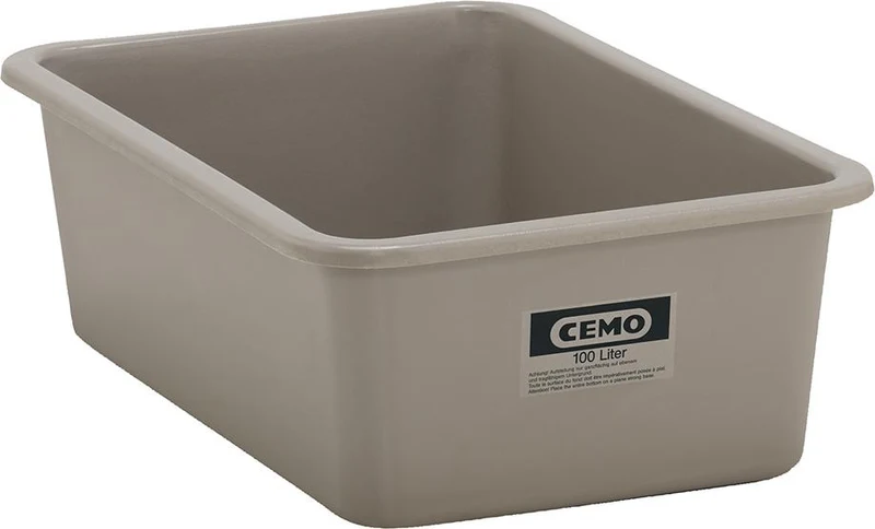 Récipient rectangulaire CEMO, 100 litres gris