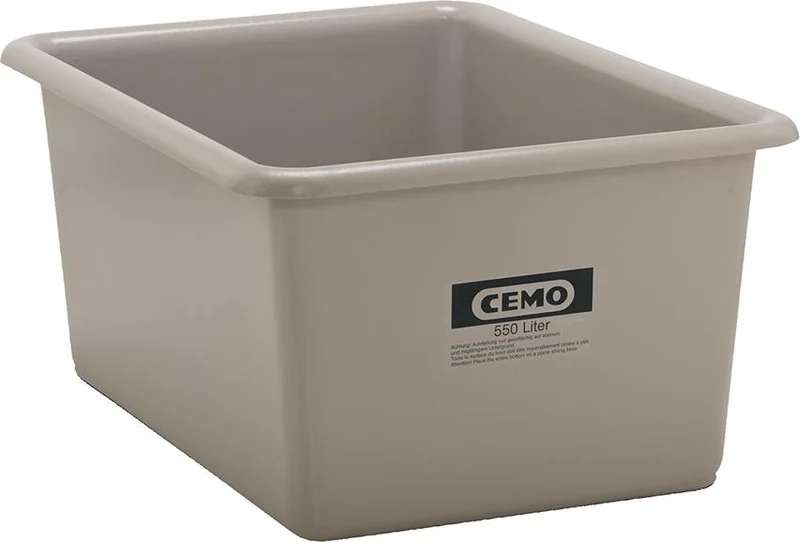 Récipient rectangulaire CEMO, 550 litres gris