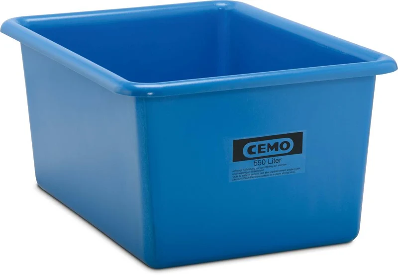 Récipient rectangulaire CEMO, 550 litres bleu