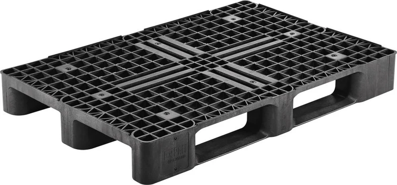 Palette en plastique NEUTRE, palette en plastique, ajourée 1200x800x145mm, 1250kg UE 5 pièces