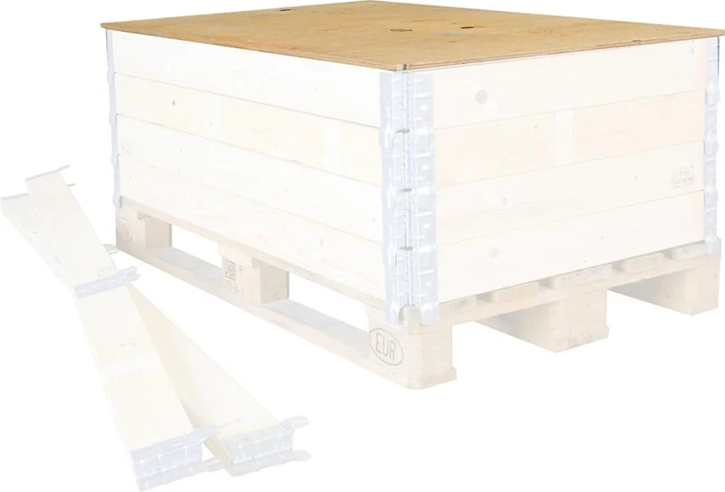 Couvercle NEUTRE pour cadre en bois 1200x800x6mm, format 1 Euro, lot de 5