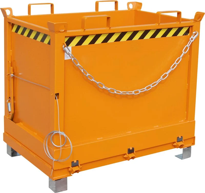 Conteneur à fond basculant BAUER, 750 l L1245xP840xH1145 mm RAL2000 Capacité de charge 1000kg Type FB 750