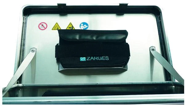 Poche de couvercle ZARGES, petite, environ L 260 x P 150 x H 40 mm