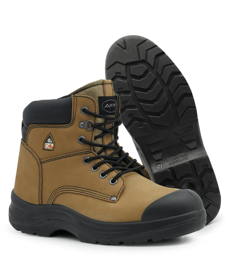 Protect6, Tan | Bottes de travail 6" en cuir