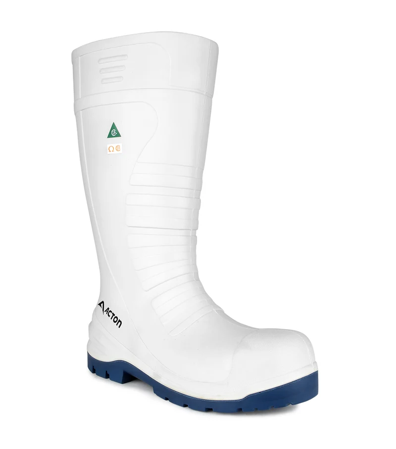 All terrain, Blanc | Bottes de travail imperméable 15'' en PU